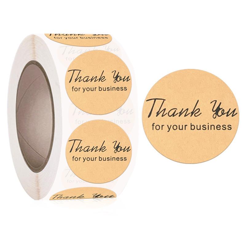 2Rolls Kraft Paper Thank You Sticker 1 Inch Seal Label Stickers Scrapbooking sticker maker