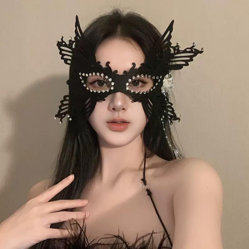 Черная Цветочная Маска Маскарадное Платье Костюм для Переодевания Реквизит Вечеринка Маска на Пол-лица Маска для Глаз Макияж Ночная Маска