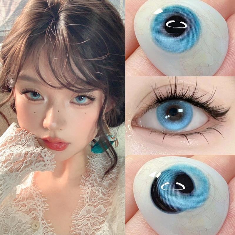 Цветные контактные линзы MILLCREEK, 2 шт., зеленые/розовые/синие/фиолетовые линзы, контактные линзы для косплея, ежегодное использование