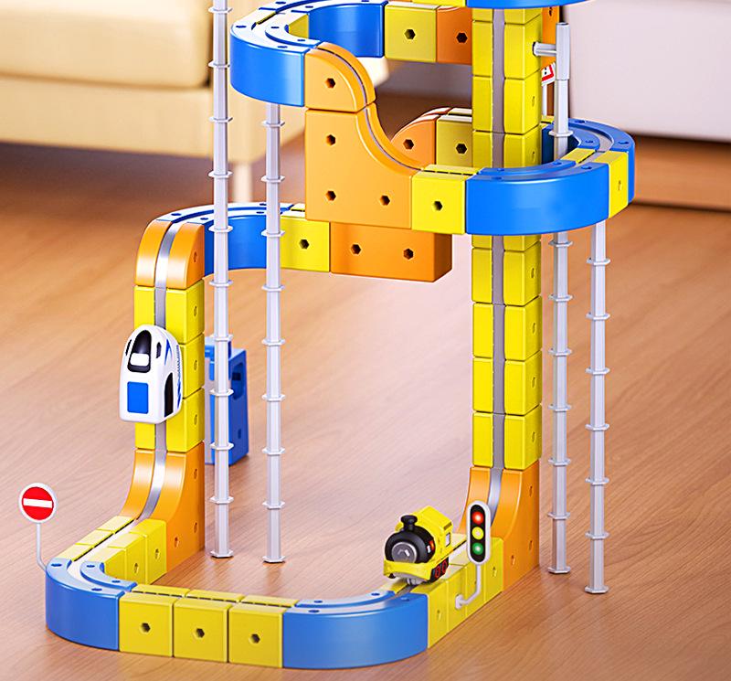 Kids' Magnetic High-Speed Rail Train Track DIY Assembly Toy