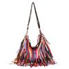 Real Sheepskin Shoulder Bag for Women Large Casual Hobo Bags Cross Leather Bags Colorful Patchwork