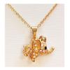 [R8122] - Golden White 'Elephant' Designer Necklace - 15x10 Mm