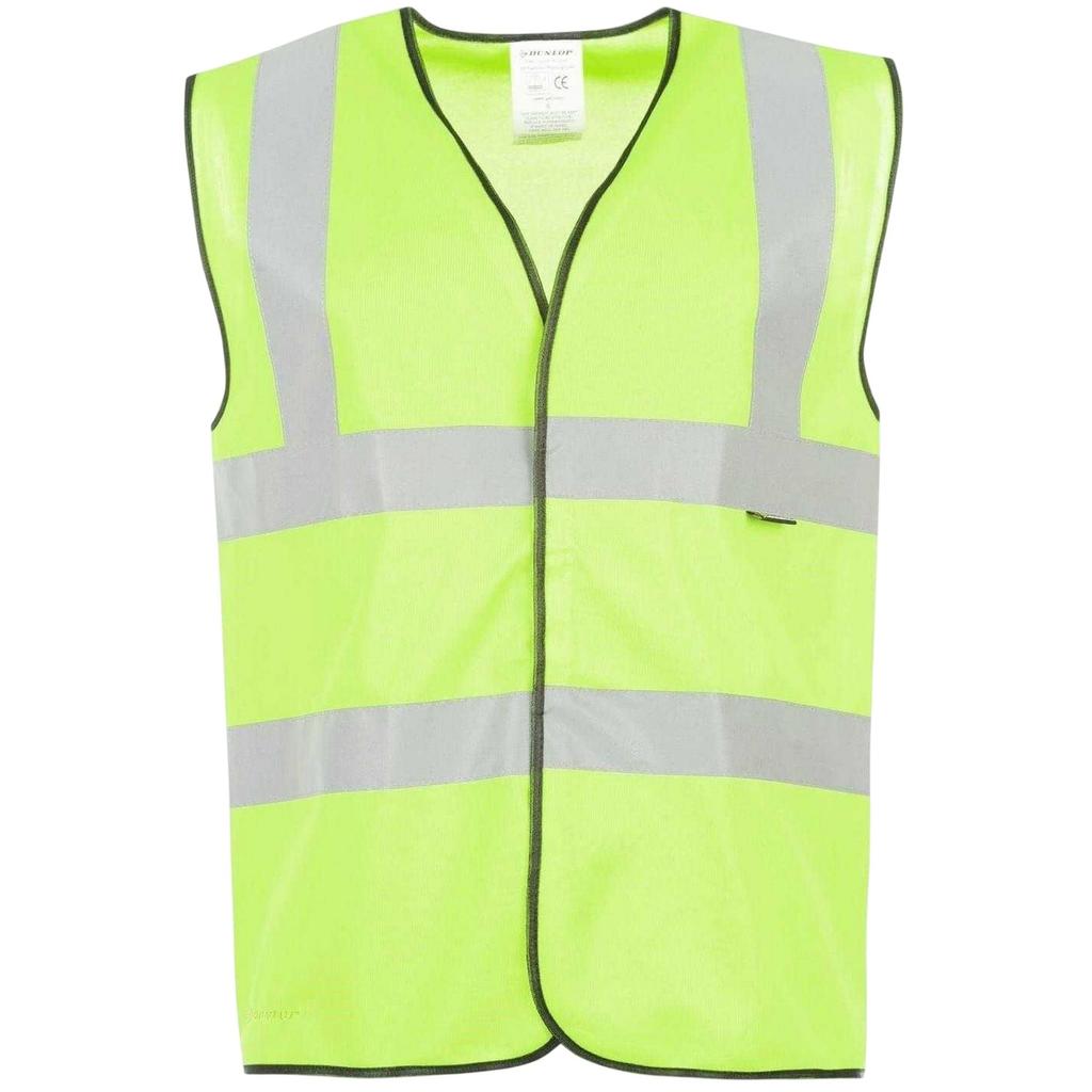 Dunlop Mens Polyester High-Vis Safety Hi-Vis Vest