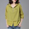 Shirt for Women    Large Size Cotton Hooded T-shirt Soft Loose Printed Casual Comfortable Pullover T-shirt Top