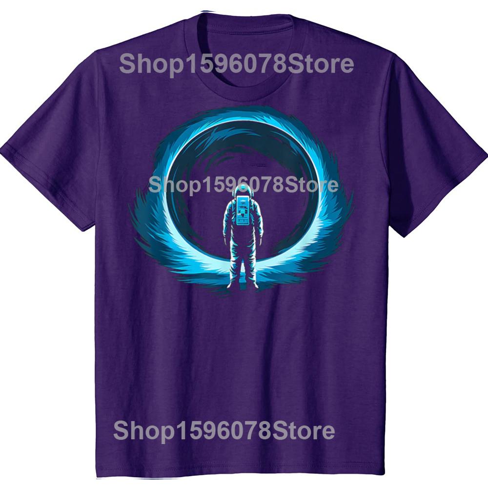 Funny Black Hole Physics Universe Graphic T Shirts Men Cotton Humor Streetwear Tee Shirt Short Sleeve Unisex Loose Clothing