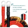 4 AWG Battery Cables with 3/8 inch Copper Terminals(2PCS 1FT)