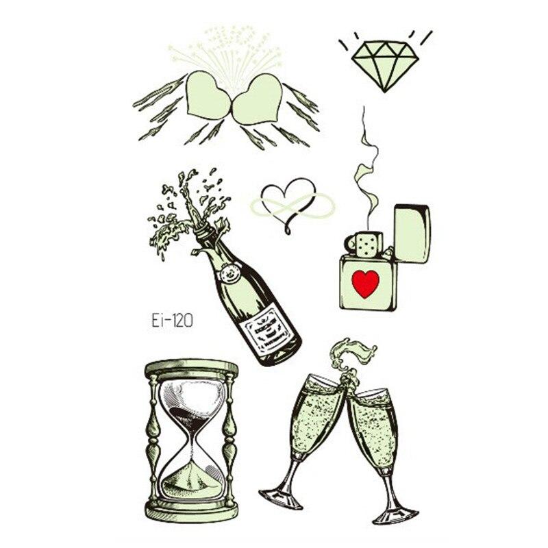 Tattoo Sticker TotemSymbol Flame Stars Moon Flash Luminous Tattoos Wolf Body Art Arm Waterproof Temporary Fake Tatoo Women Men