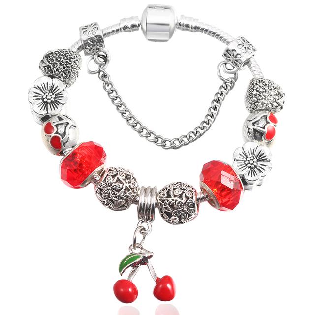 Милые мультяшные браслеты с эмалевыми бусами в виде мышей подходят для европейского оригинального браслета для детей