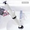 Мощный трубный вантуз Электрический пневматический пистолет высокого давления Вантуз для унитаза Раковина в ванной Душ Кухня Засоренная труба Слив Прочистка