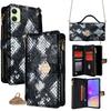 For Samsung Galaxy A05 4G Case Snake Skin Texture PU Leather Phone Wallet Cover with Shoulder Strap