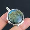 Labradorite Gemstone Pendant Solid 925 Sterling Silver Pendant Jewelry Gift For Unisex