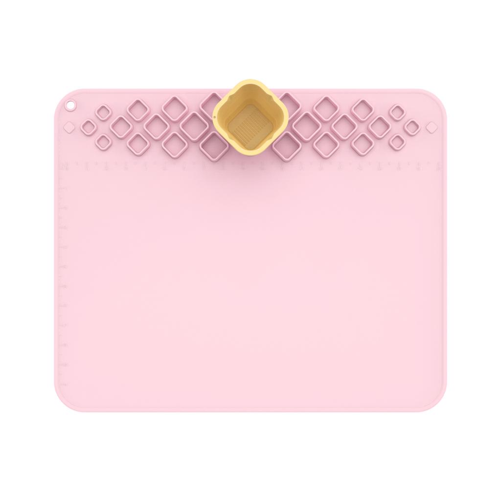 Kid Color Craft Educational Silicone Drawing Mat Washable Easy Clean Non-sticky Graffiti Reuse Pad Non Slip Painting Palette Cup