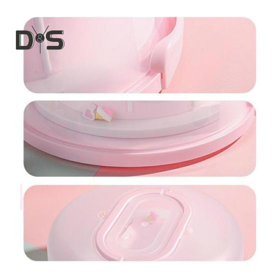 Cake Carrier with Lid And Handle Portable Cupcake Stand for 10-inch Cake Cupcake Holder Pie Muffin Pizza Transport Container Cake Box