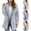 Fashion Winter Women's Thick Plush Long Sleeve Pocket Jacket Top for Fall
