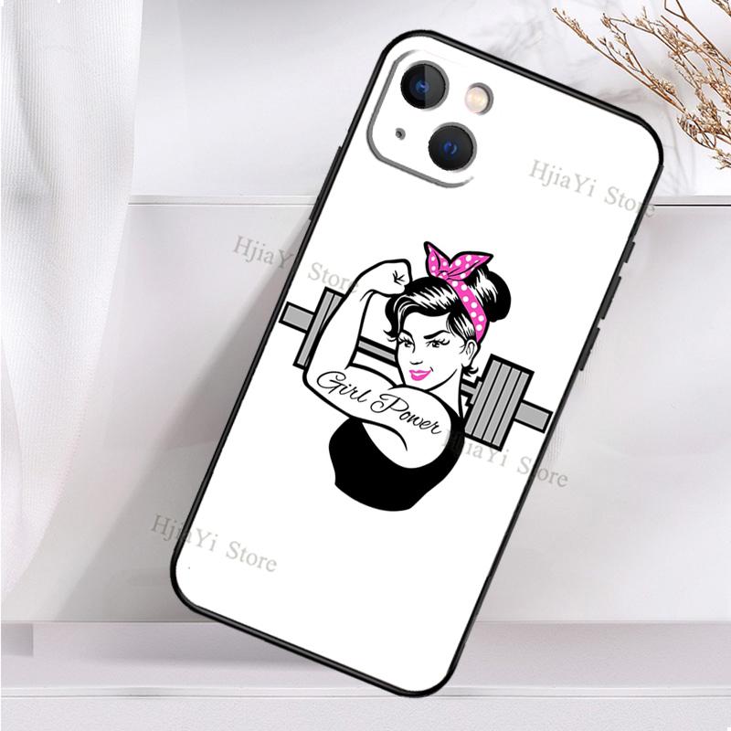 Чехол для телефона с защитой от ударов 'Фитнес-девушка в зале' для iPhone 18 12 13 Mini 11 14 Pro Max XS XR X 7 8 Plus SE 2020 Задняя крышка