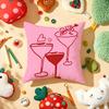 Food And Drinks Cushion Cover Soft Short Plush DoubleSided Printing Home Decor Machine Washable Pillow Case Gift
