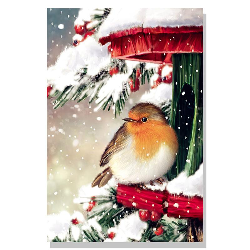 Рождественская картина, настенная живопись на холсте, плакат и принты, скандинавская настенная картина, детская комната, семейное украшение, фреска