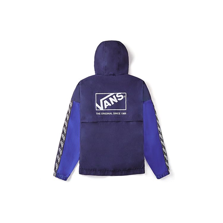 Vans Sport Logo Hooded Jacket Men Jackets Blue Purple VN0A4MLA4NH
