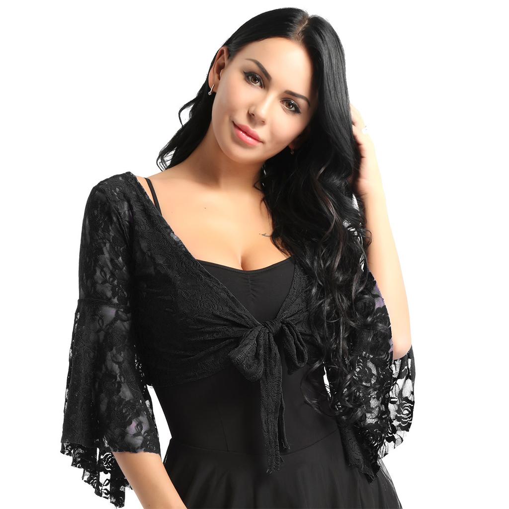 Women's Sheer Cover-up Belly Dance Cardigan Shrug Tops