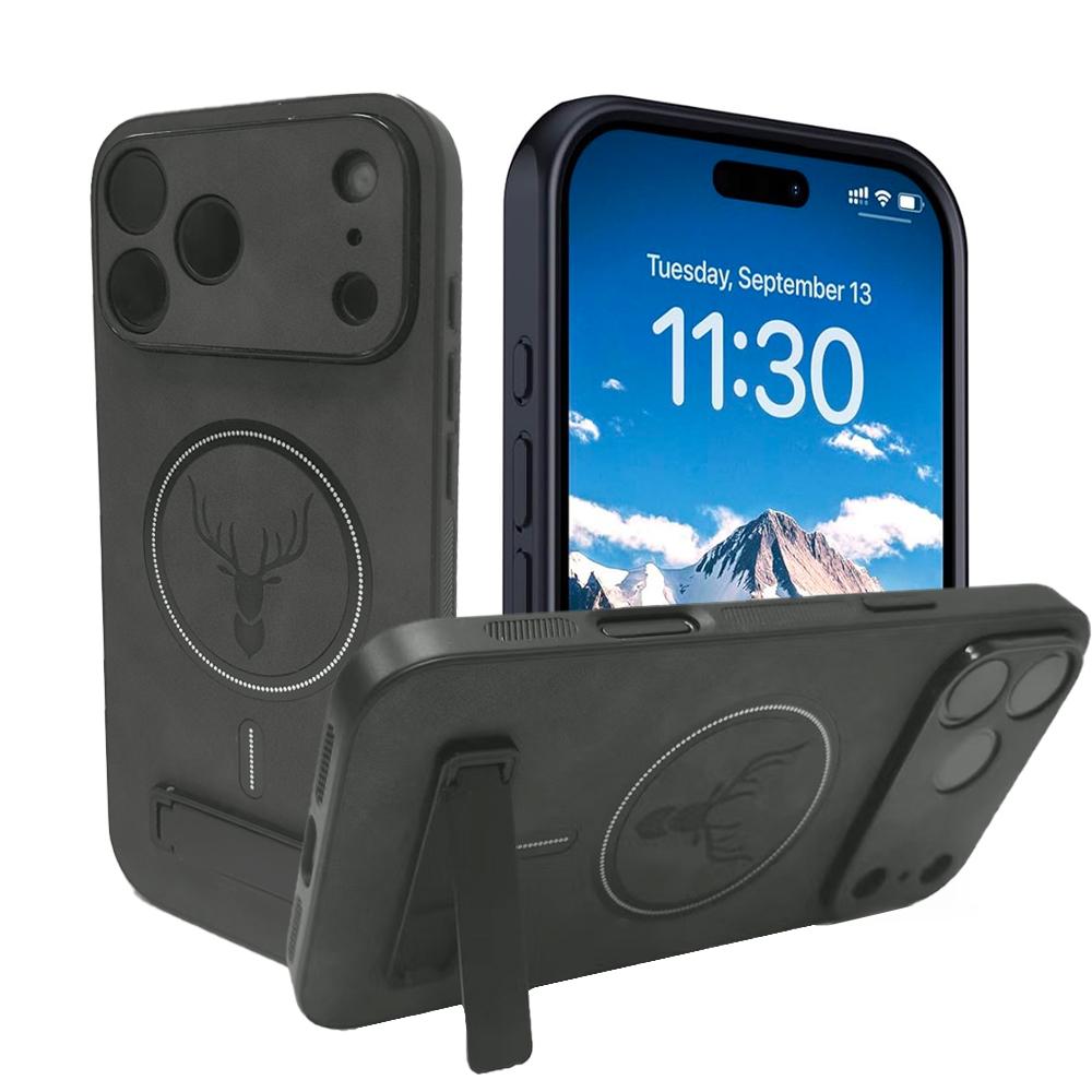 Магнитный чехол для мобильного телефона UYUXIO с подставкой для iPhone 17 15 16 14 Pro Max Plus 13 12 11 Чехлы-подставки с держателем
