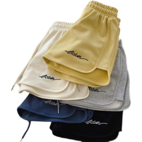 Женские 2025 летние новые домашние пижамные брюки свободного кроя с высокой посадкой, повседневные широкие штаны для йоги, шорты