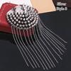Long Chain Tassel Epaulette Classical Clothing Accessories Vintage Shoulder Brooch  Evening Party