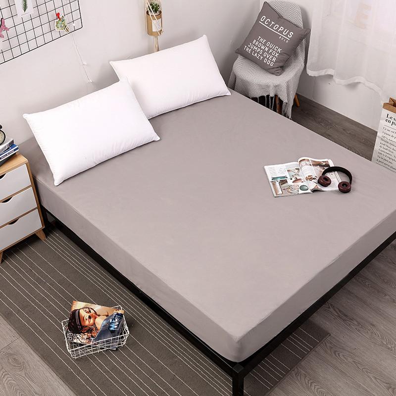 Soft Lightweight Fitted Sheet Solid Color Mattress Protective Cover For Cozy Sleeping