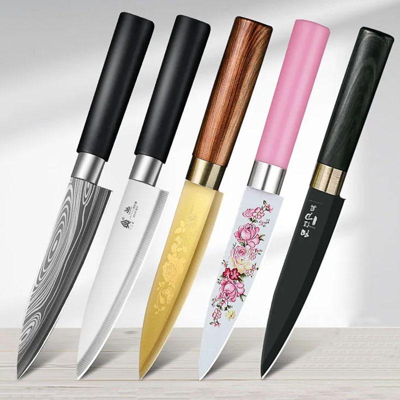 Ножи для фруктов из нержавеющей стали, кухонный нож для рыбы, суши, нож для барбекю, овощерезка