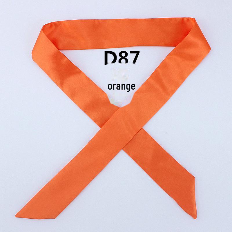 Однотонный шелковый шарф Mai Tong: Тонкая, узкая декоративная лента для ручек сумок