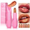 New Gold Lipstick 24K Metallic Shine & Moisturizing Long Lasting Non-Sticky Lip Makeup Hydrating Glossy Finish-Luxury Glitter Lip Color for Women Gift