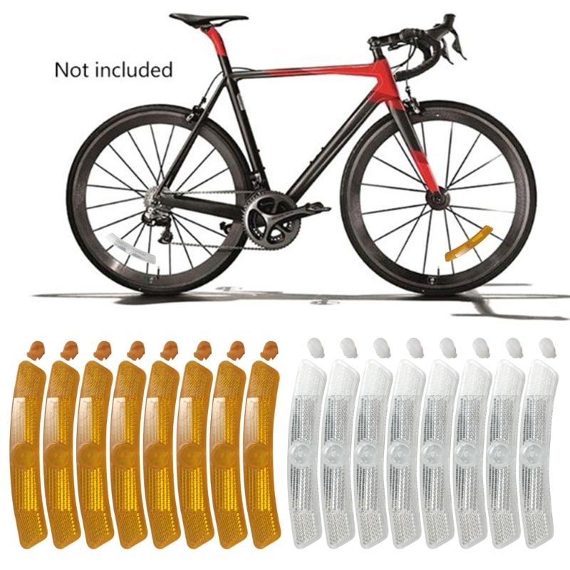 8 шт. Водонепроницаемые Велосипеды Предупреждающие Светоотражатели Безопасности Светоотражатели Спиц Колес Велосипедов