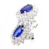 [G9264] - Silver 'Victorina' Sapphire Earrings