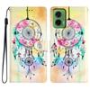 For Motorola Moto G35 5G Wallet Case PU Leather Pattern Printing Stand Phone Cover with Strap