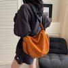 Canvas Bag Lazy Wind Large Capacity Bag Women 2025 New Simple Casual Messenger Bag Dumpling Bag