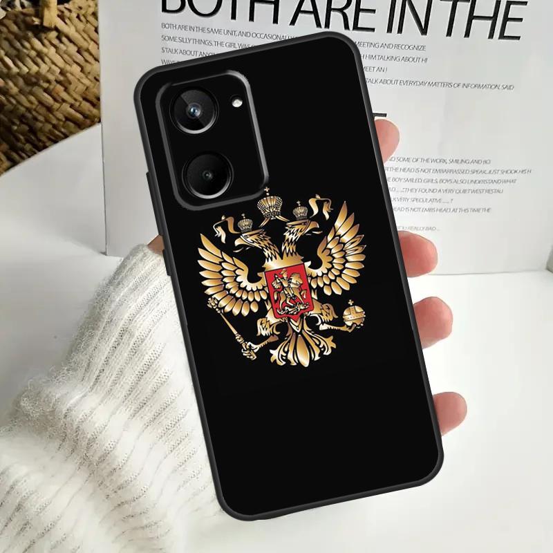 Чехол с российским флагом для Realme C67 C55 C53 C51 C35 C33 C31 C30 C25s C21Y GT Neo 5 GT5 9 10 11 12 Pro Plus