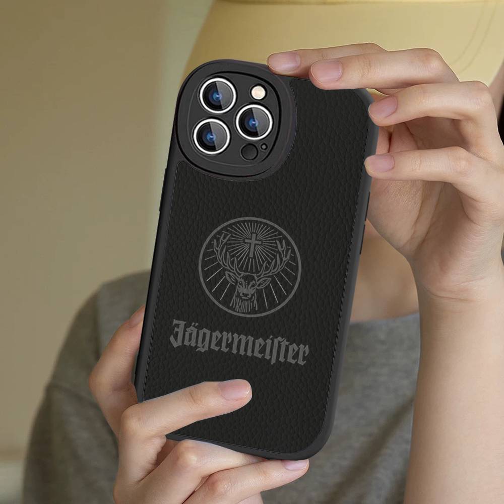 Горячий J-Jagermeisters Мягкий кожаный чехол для телефона для iPhone 13 15 Pro Max 12 Mini 11 14 16 Plus Чехлы