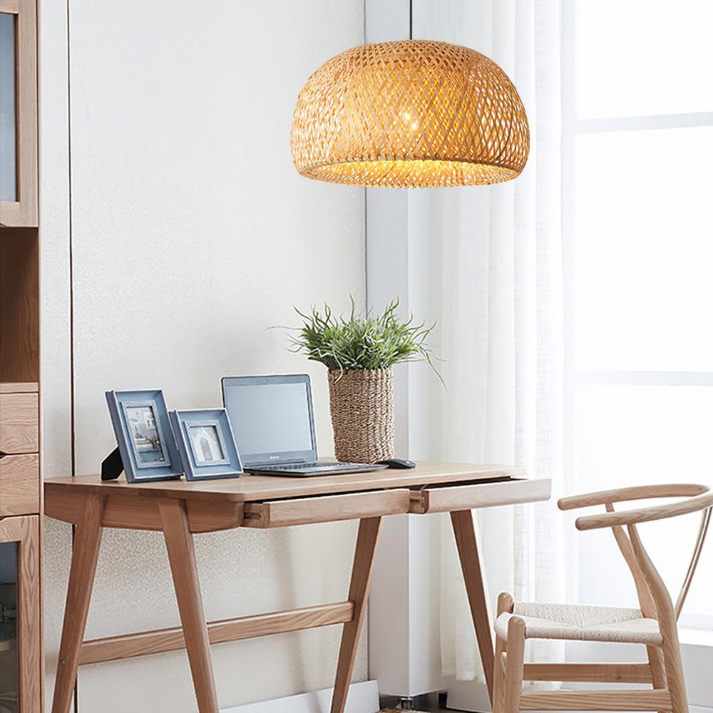 Bymaocar Антикоррозийный Винтажный Бамбуковый Плетеный Ротанговый Абажур Подвесной Светильник Потолочный Светильник Подвесной Светильник Для Гостиной, Спальни