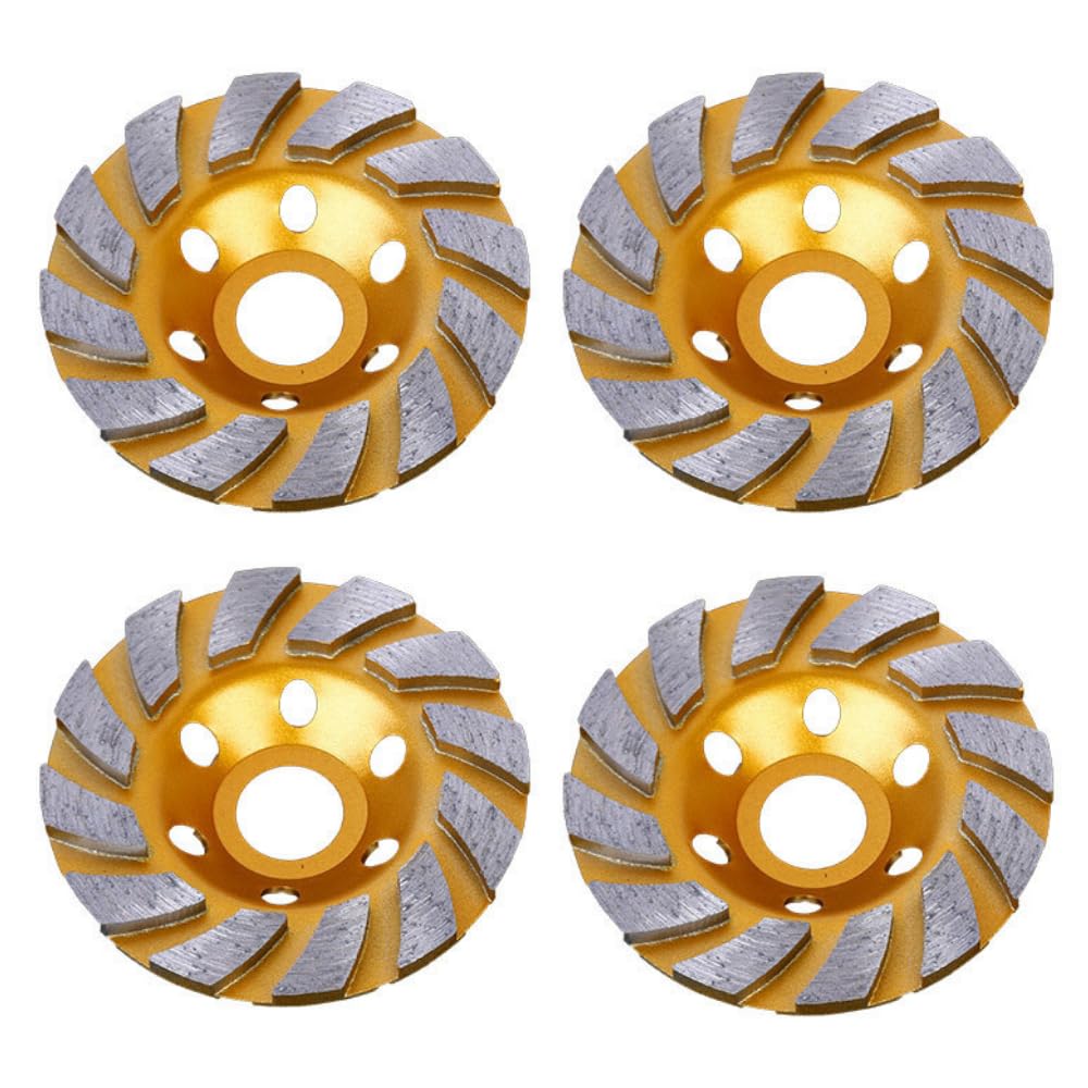 Ideamall Cup Brush Grinder Diamond Cutter Wheel Sander Concrete (Set of 4)