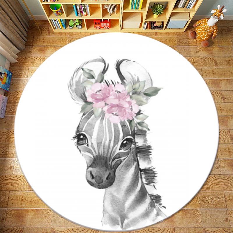 Украшение дома, игра с героями мультфильмов, детская спальня, противоскользящий коврик для гостиной, детский ковер для детского сада, кавайный круглый игровой коврик для ползания