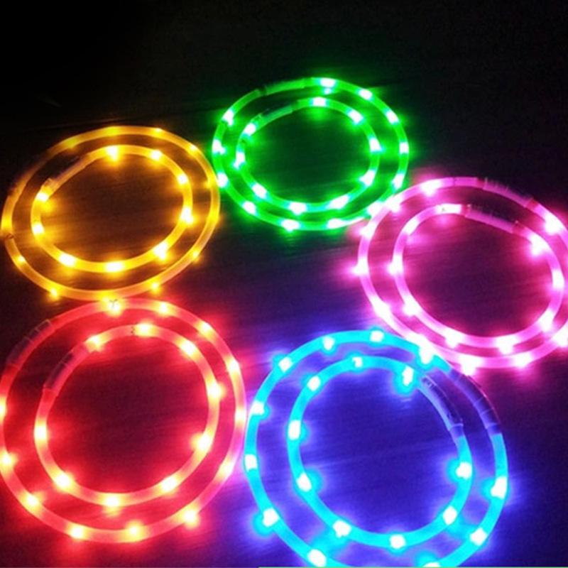 LED Luminous Collar USB Charging Luminous Three Flashing Modes Teddy Golden Retriever Bichon Pet Dog Luminous Collar