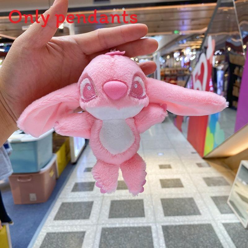 Плюшевый брелок Stitch с кольцом для ключей для украшения рюкзака и коллекционеров