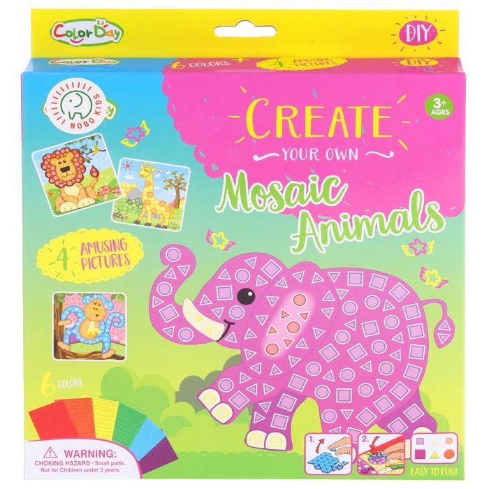 Foam Mosaic Safari Animals Templates Creative Set