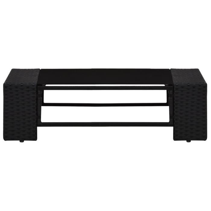 VidaXL Garden Furniture Set 4 Pcs Woven Resin Black