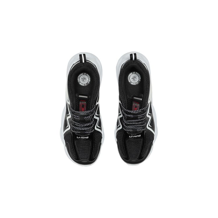 Кроссовки для бега LiNing Arc Casual Comfortable Shock Absorbing Breathable Low-Top Kids sneakers Black YKFQ054-1
