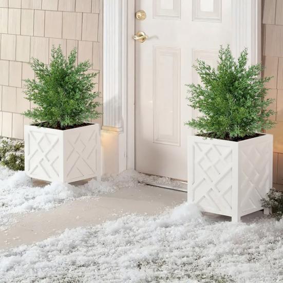 Искусственный топиарий из сосны Реалистичные искусственные сосновые кусты Искусственная зелень с шипами Рождественский топиарий для дома В помещении Передняя веранда Наружный декор