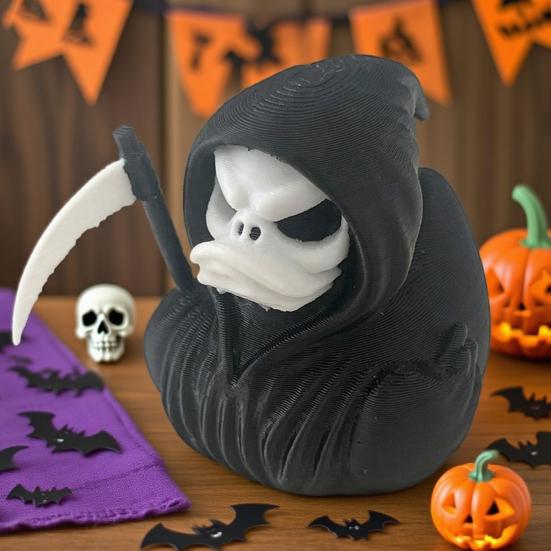 Reaper Duck Figurine Halloween Gothic Decoration 3D Printed Collectible Figures