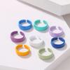 Регулируемое кольцо цвета макарон в стиле ретро, ​​простое модное кольцо, темпераментное женское кольцо в стиле панк, трендовые ювелирные изделия