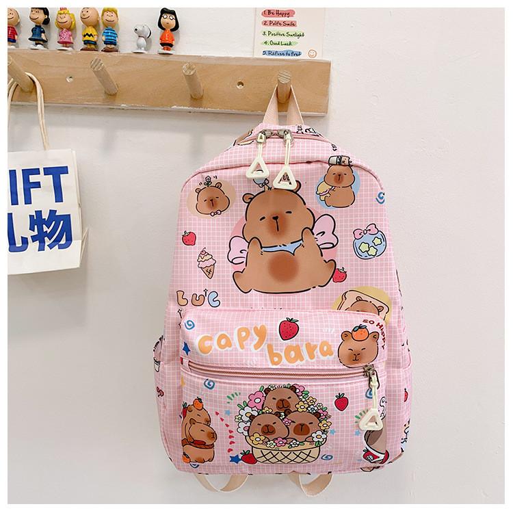 Adorable New Kids Backpack Colorful Cartoon Design Lightweight Nylon For School Travel