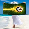 Soccer Print Beach Towel, Large Soft Quick Dry Towel for Beach Camping Swimming