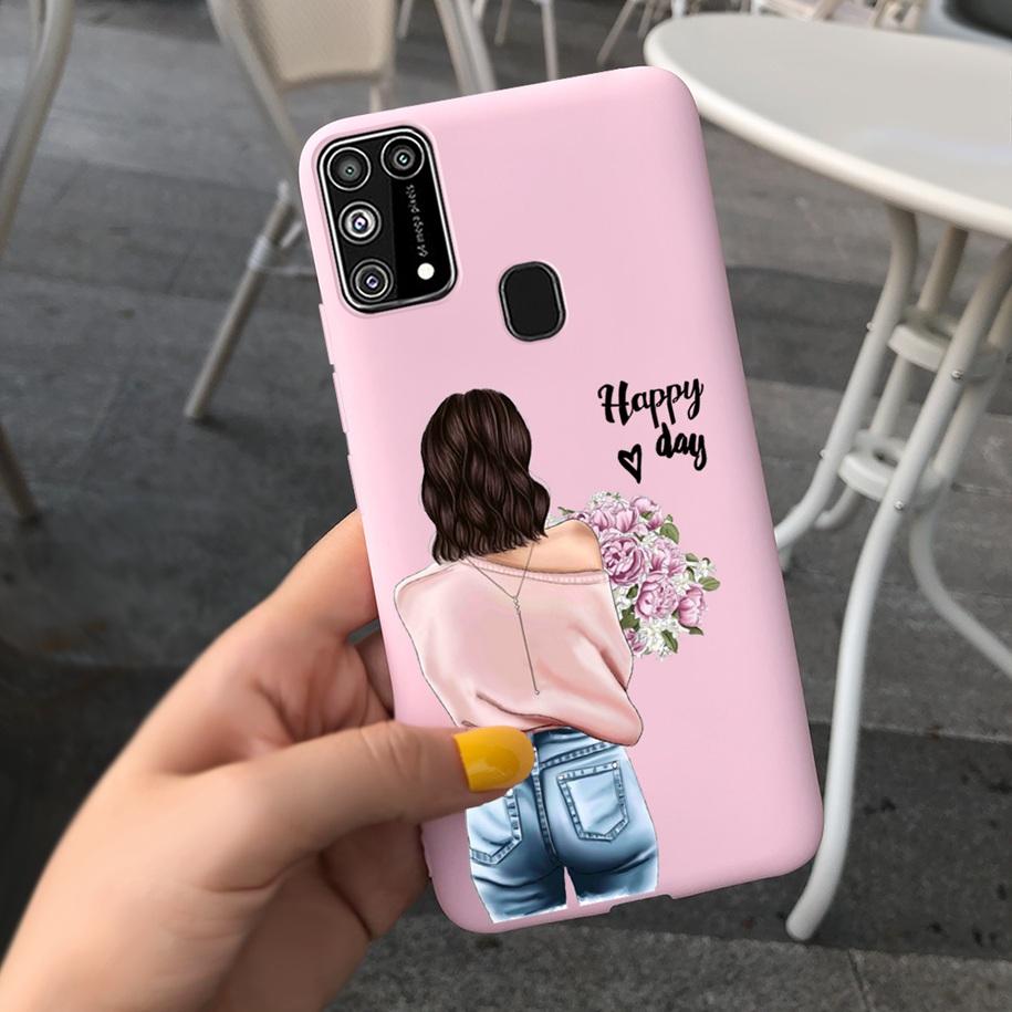 Силиконовый чехол для Samsung M31 M 31 Чехол Свежий Цветок Перо Ударопрочный Чехол для Телефона для Samsung Galaxy M31s M31 s M315 M317 Etui